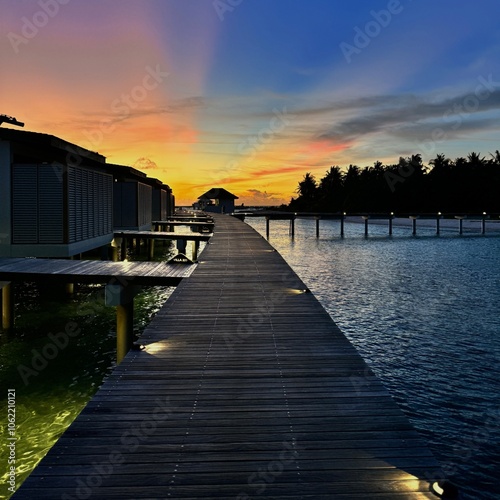 pier at sunset