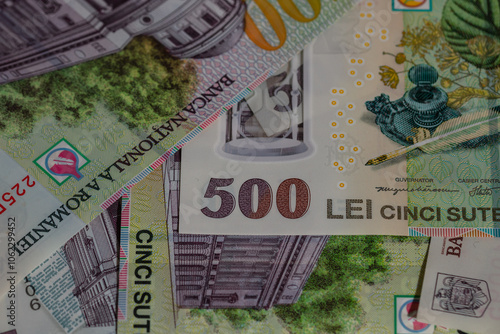 500 LEI banknote details - Romanian money