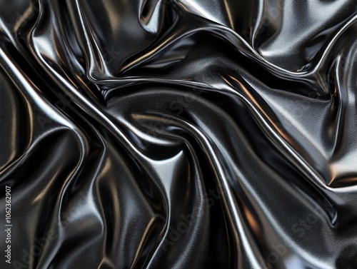 An abstract image showcasing glossy silver metal with fluid, mirror-like reflections resembling liquid chrome.