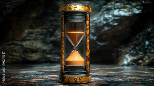 Mesmerizing Hourglass: An Artistic Exploration of Time in Motion and the Beauty of Impermanence