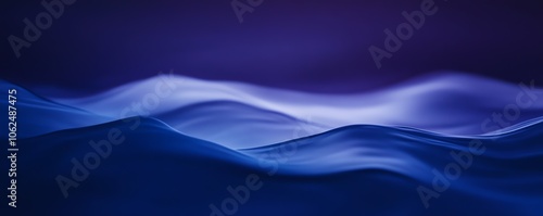 Vagues abstraites bleues sur fond violet, effet minimaliste et futuriste.