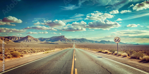 highway in the mountains. road, highway, sky, desert, landscape, travel, asphalt, mountain, nature, horizon, usa, route, valley, scenic, street, clouds, arizona, driving, mountains, trip, straight, jo