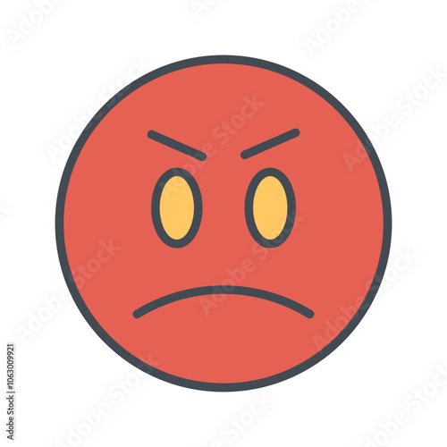 Angry Face Vector Icon