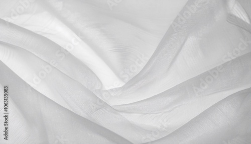 voile white fabric with texture chiffon organza tulle textile background backdrop textured empty blank clean surface pattern semitransparent transparent