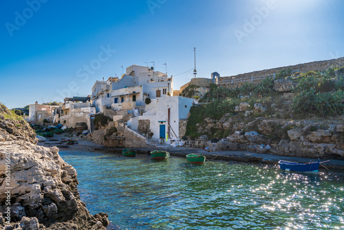 The Port Alga Bay view in Polignano a Mare of Italy