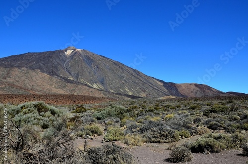 Panorama of caldera in Teide National Park, Tenerife, Canary Islands, Spain