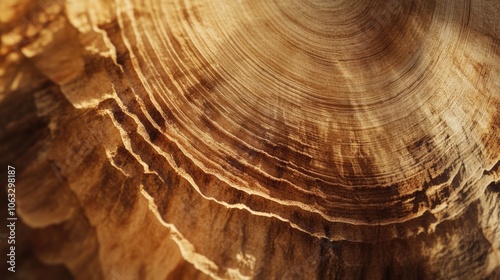 A close-up view of a tree trunk with intricate details