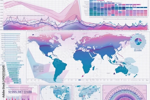 A visual representation of the world's population milestones, from 1987 to projected 2100 ,vectorline design , illustration