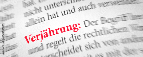 Wörterbuch mit dem Begriff Verjährung