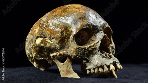 Close-Up of a Human Skull