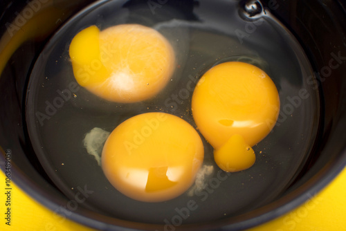 Egg yolks in a bowl 