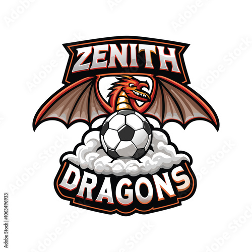 text-zenith-dragons---a-dragon-flying-to-the-highe.eps