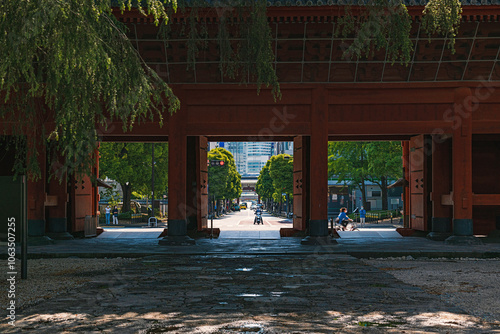 東京 増上寺 三解脱門の風景