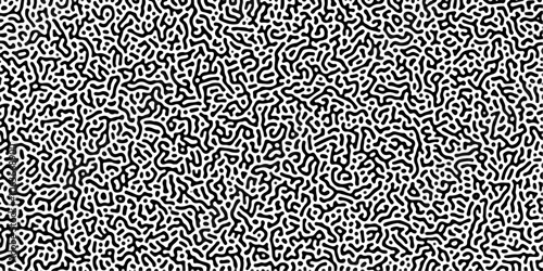 Gradient noise line abstract spread geometric background. Monochrome Turing reaction background. Abstract diffusion pattern with chaotic shapes. Vector illustration 