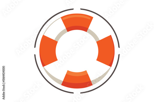 a lifebuoy on a white background