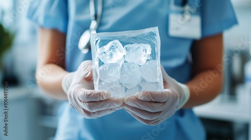 Caregivers apply ice packs to manage swelling in postoperative patients