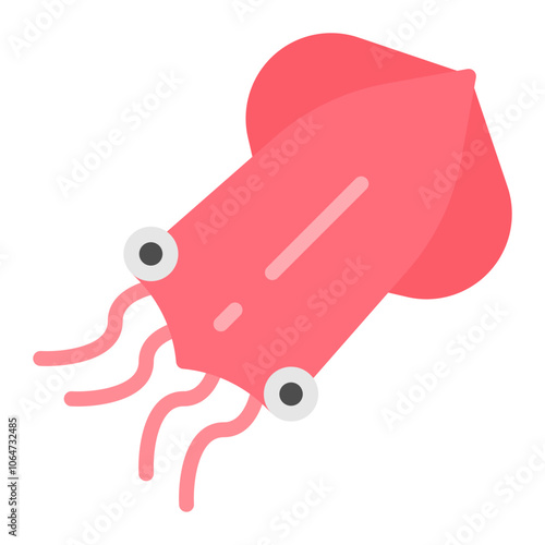 Squid icon vector image. Can be used for Ocean.