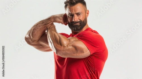 Triceps Brachii: Found at the rear of the upper arm, this three-headed muscle is key for elbow extension and contributes to shoulder stabilization. 