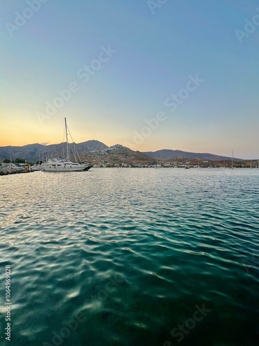 Calm Marina at Dusk with Sailboats in Serifos