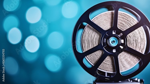 Vintage Film Reel Closeup Cinema Movie Retro Media