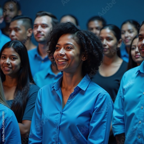 A multi-hued gathering symbolizing racial diversity