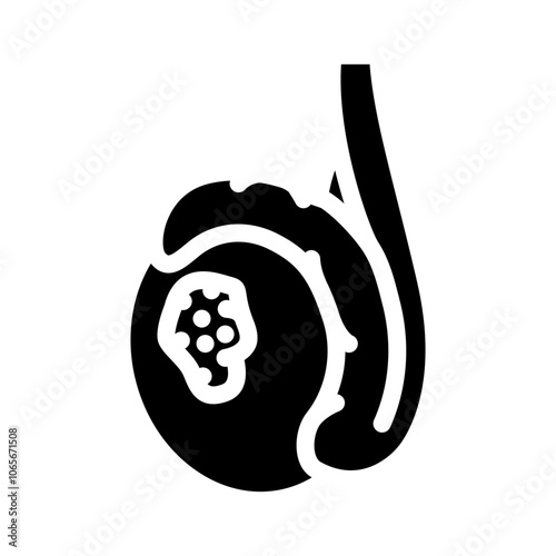 testicular cancer man disease glyph icon vector. testicular cancer man disease sign. isolated symbol illustration