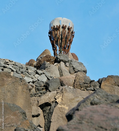 Felsen für olymisches Feuer 1968 La Gomera