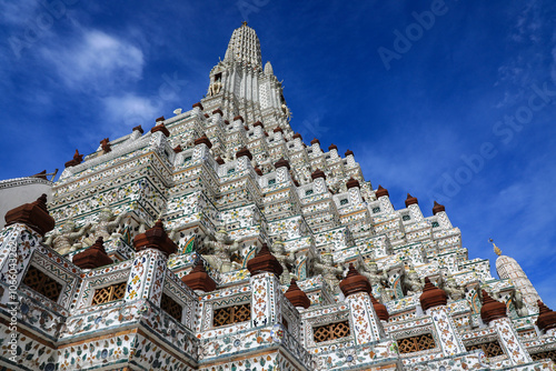 Temple Of Dawn (Wat Arun) one of the most spectacular and recognizable Thai landmarks. Bangkok ,Thailand 