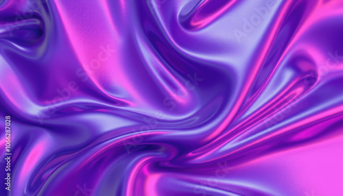 vibrant purple satin texture with smooth, flowing waves, creating luxurious and elegant appearance. interplay of light enhances its rich color and sheen