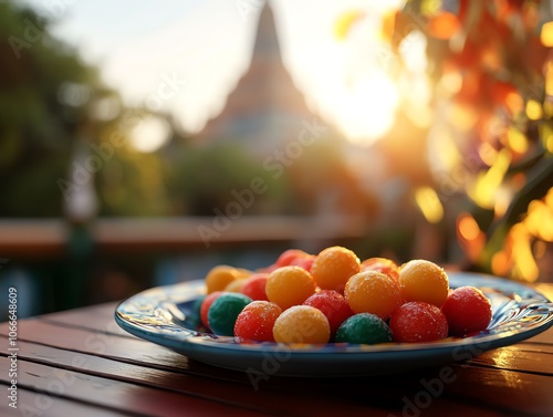 A vibrant plate of luk chup