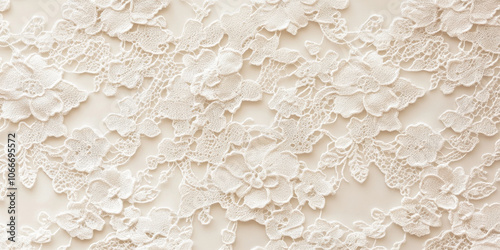 Elegant lace pattern background in soft ivory, perfect for wedding invitations and feminine designs