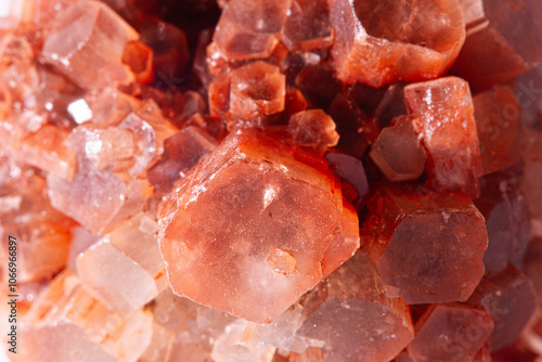 Mineral Rock Orange Aragonite Crystal