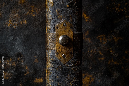 Antique Leather-Bound Book with Ornate Metal Clasp: A Glimpse into History