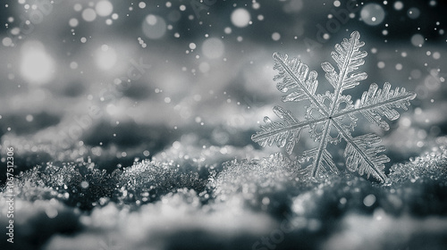 綺麗な雪の結晶のイメージ