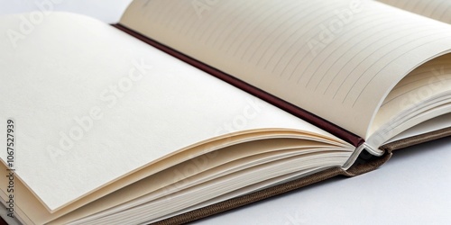 Close-up of the pages of two open soft cover books, novel, softcover books, educational materials