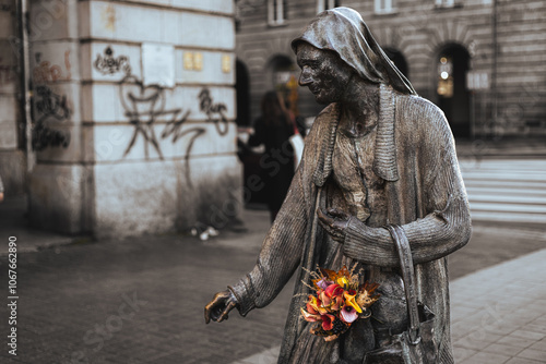 Lady with flowers