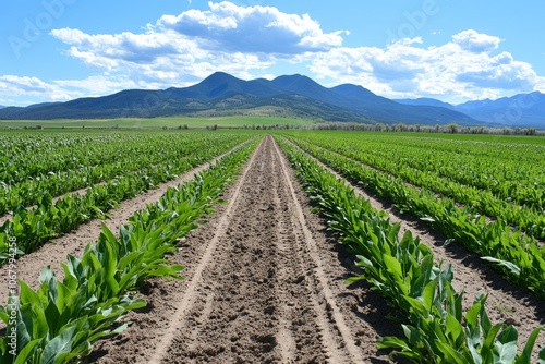 A field with cover crops like clover and alfalfa, protecting and enriching the soil in a regenerative agriculture setup