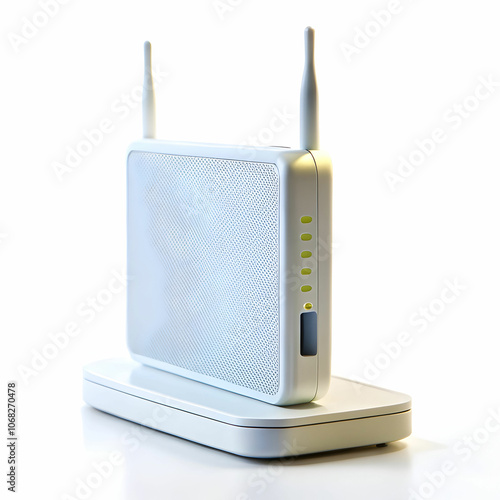 internet modem on white background