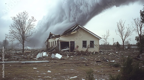 Nature's fury how a violent tornado smashes through a house leaving destruction behind