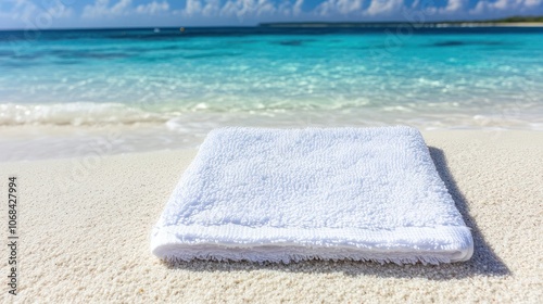 White Beach Towel on a Tropical Beach