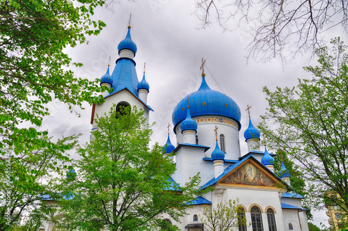 St Petersburg Russia. Church of the Nativity in the Middle Slingshot in St Petersburg, Russia