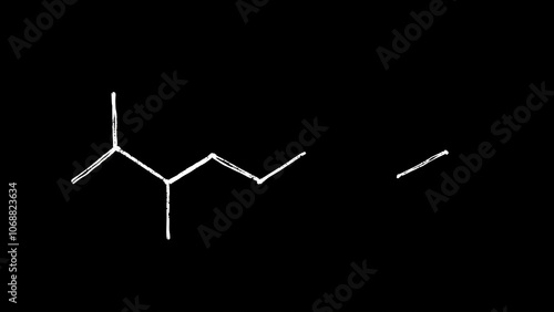 Nerd presenting handdrawn chemical formula of formic Glutathione antioxidant peptide