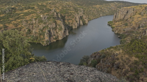 Stunning View of the Duero River Canyons in Summer