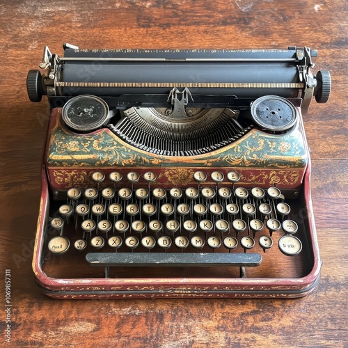 Typewriter with lettered keys