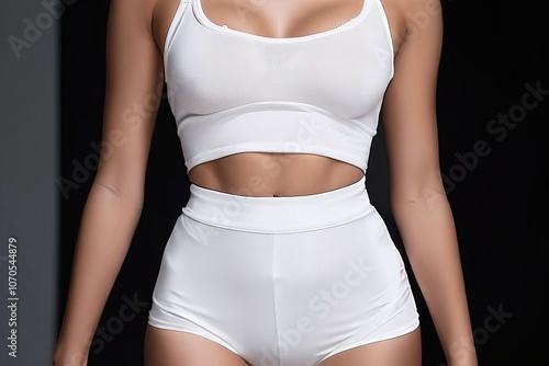 high waisted white tight