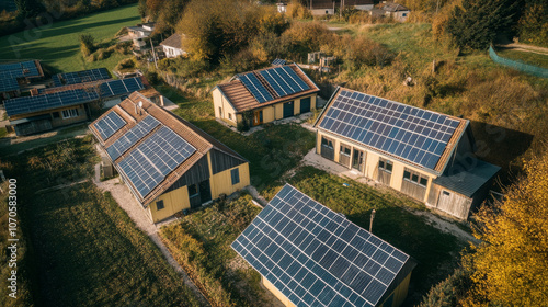 A community energy cooperative where locals manage their own solar energy systems and storage, fostering energy independence