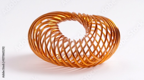 Copper Coil: A Close-Up on Electrical Conductivity and Magnetic Fields