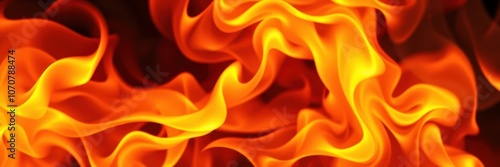 A close-up shot of a fire burning, showing the flames in detail