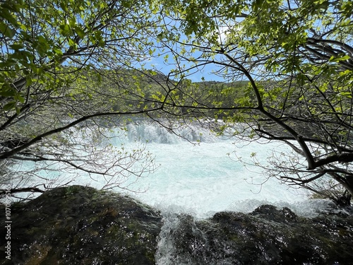 Ogar's waterfall or Ogarov buk waterfall on the Zrmanja river, Muskovci (Velebit Nature Park, Croatia) - Slap Ogarov buk ili Ogarov slap na rijeci Zrmanji, Muškovci (Park prirode Velebit, Hrvatska)