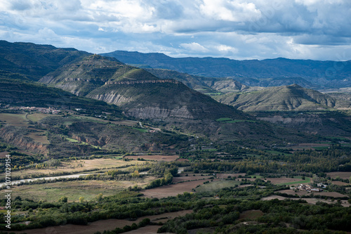 Views from the road that goes up to the village of Llimiana, Pallars Lluça, Lleida